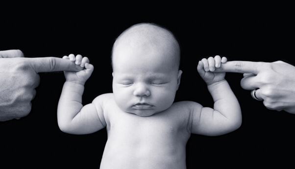 Baby svartvitt