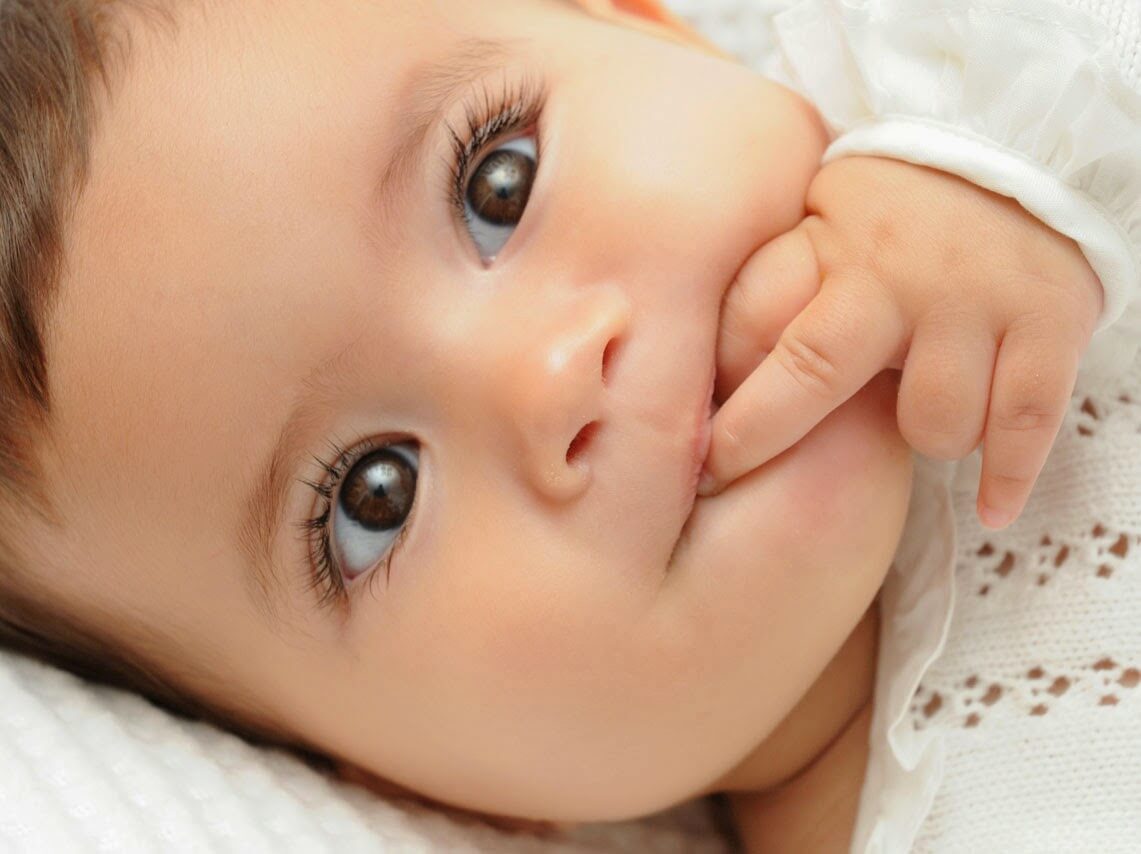 Baby with brown eyes