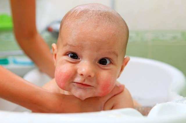 Child having a bath