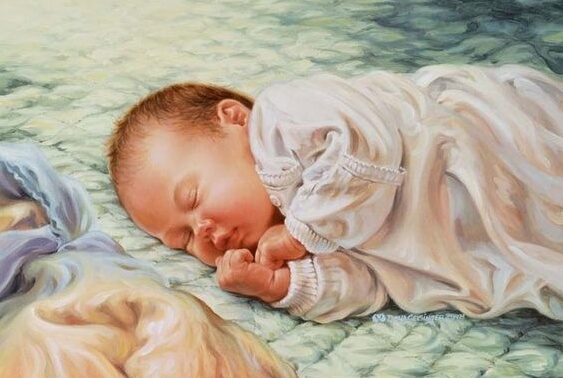 Baby sleeping drawing