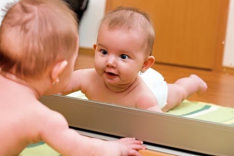 babies and mirrors