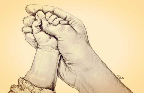 When Your Baby's Tiny Hand Grabs Your Finger