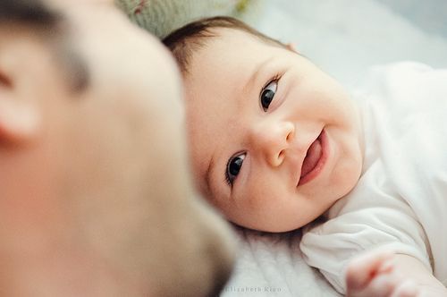 When babies smile and laugh