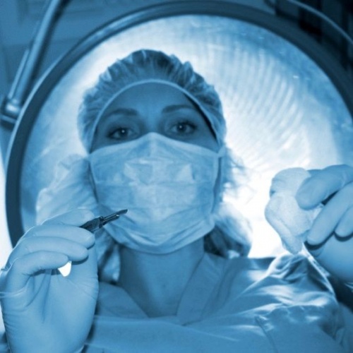 doctor performing a C-section