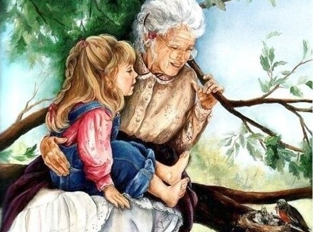 Grandparents-grandchild-painting