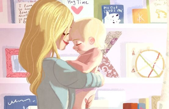 drawing of mother with child