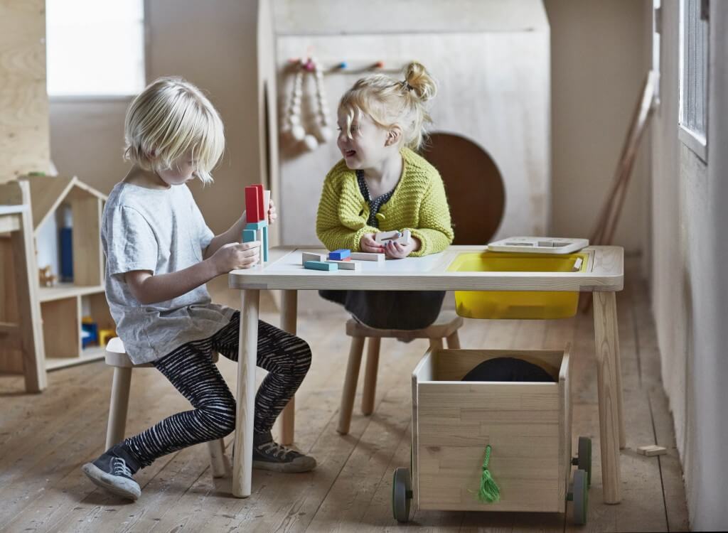 using the connecting corner or peace table with children