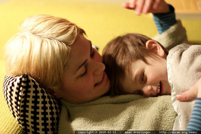 Mother with son