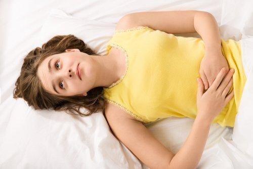 A teenager with her period.
