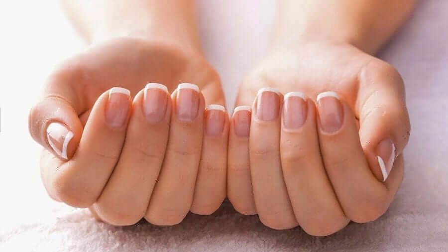 A person showing their nails.