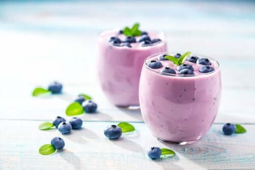 A healthy blueberry dessert.