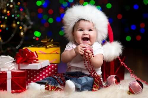 Christmas baby pictures.