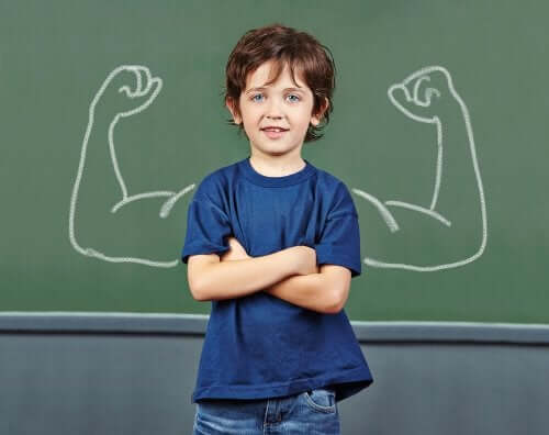 A boy with a healthy self-esteem.
