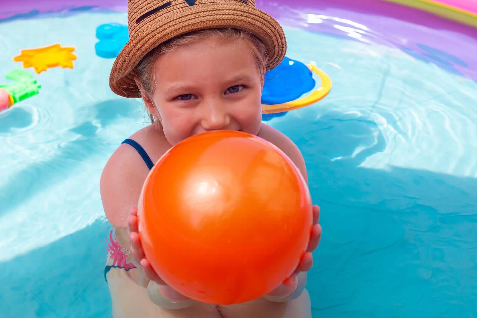 blowing up pool toys