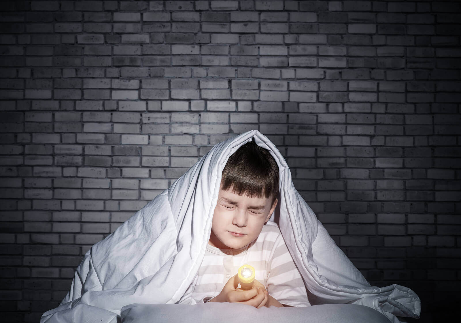 A child that's afraid of the dark.