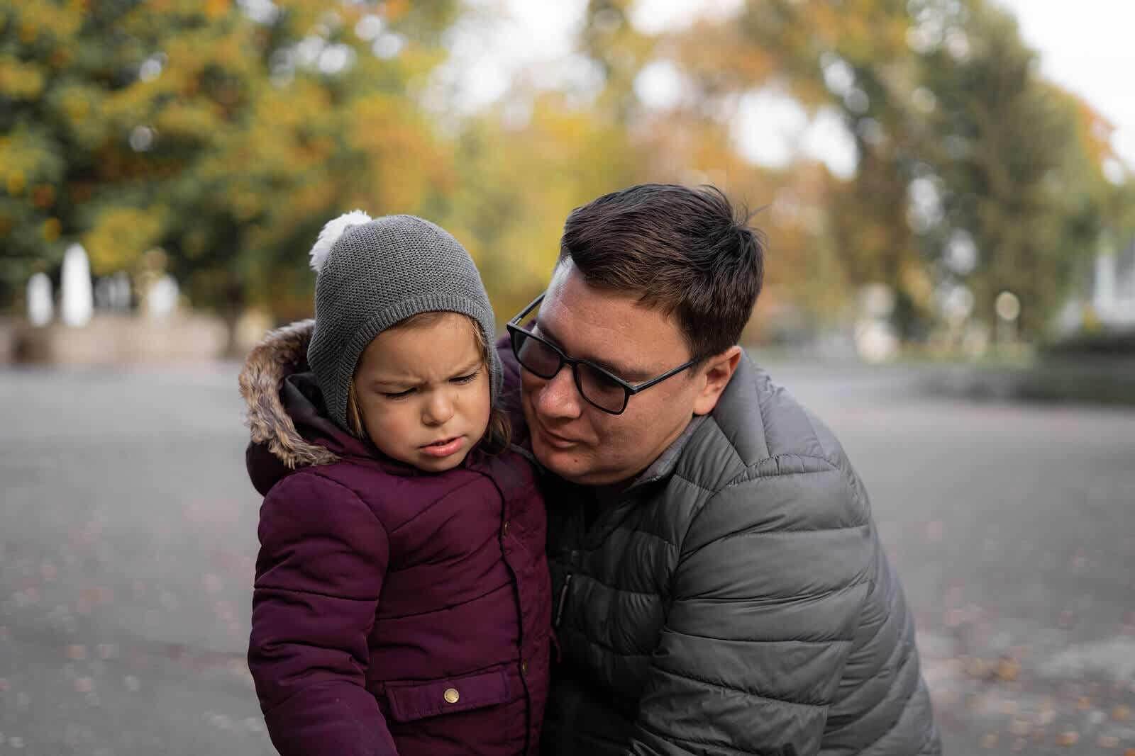 Child resenting his father because he’s very angry.