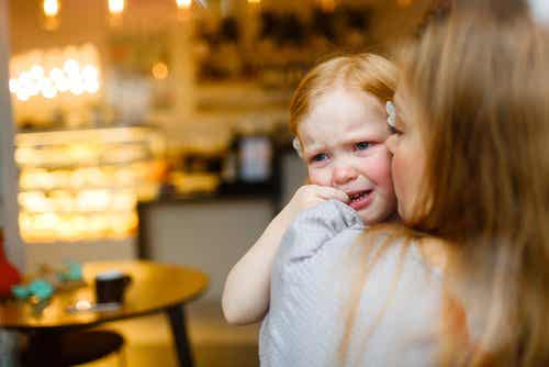 Girl crying.