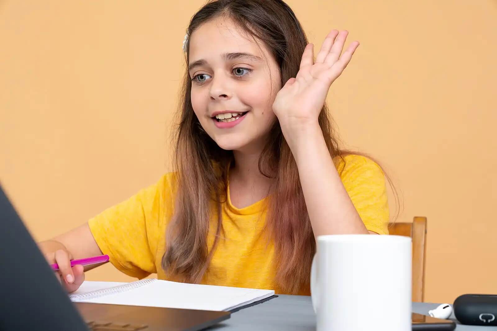 A girl online.