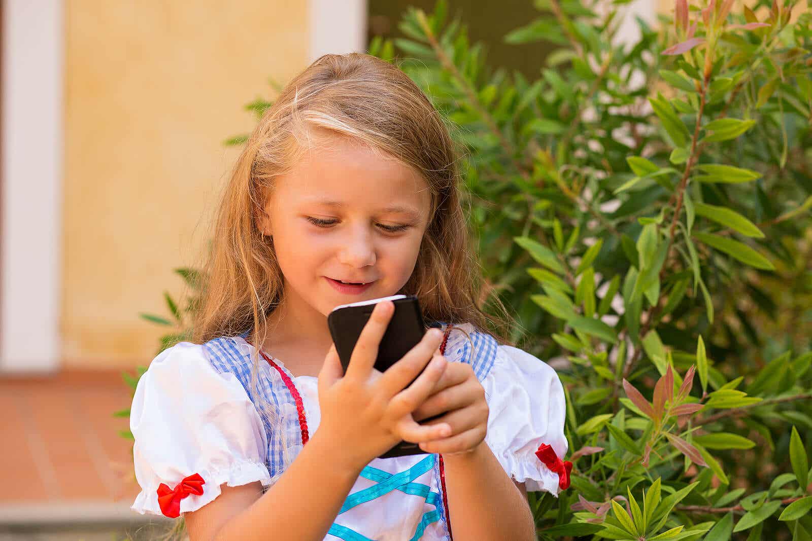 Girl with cell phone.