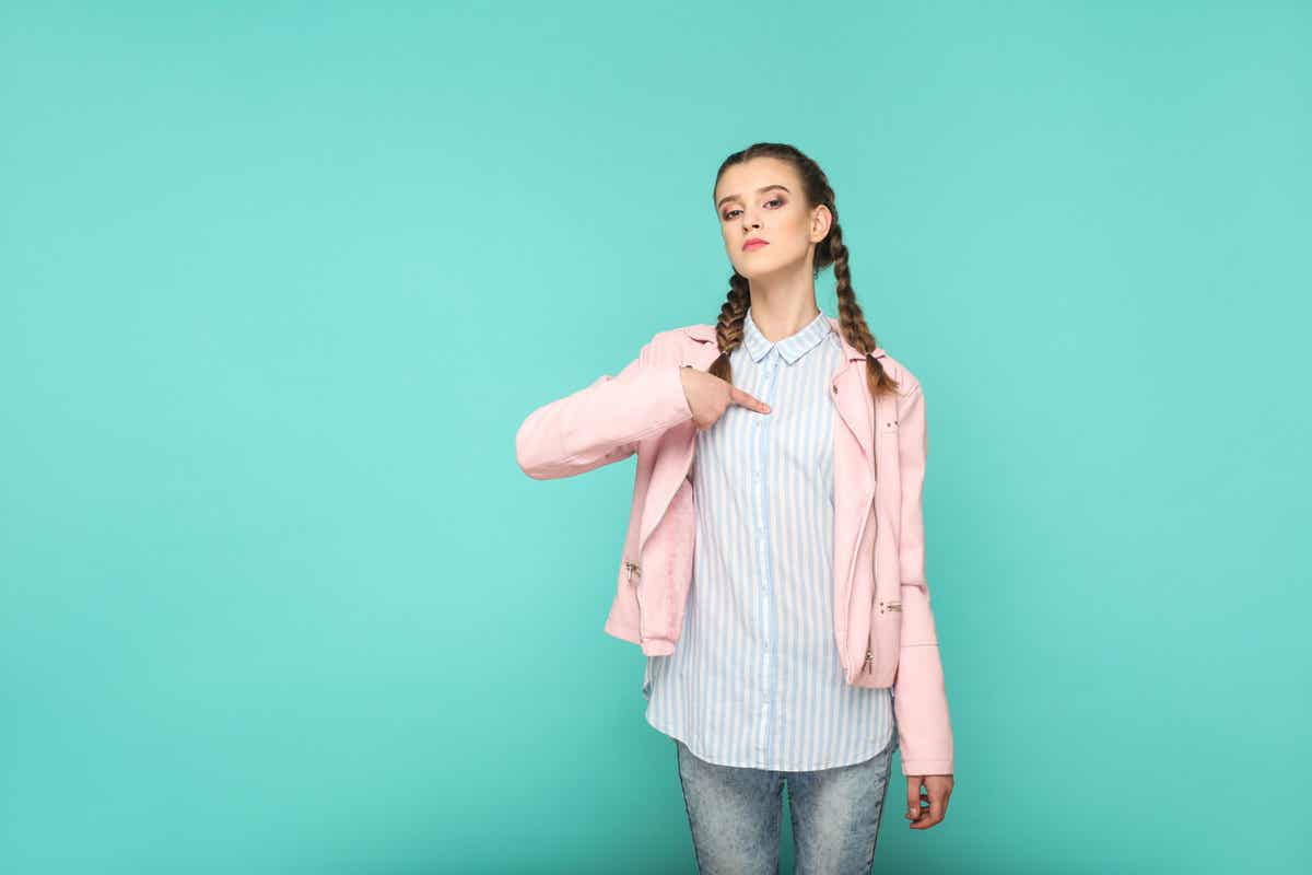 Een zelfverzekerde tiener.