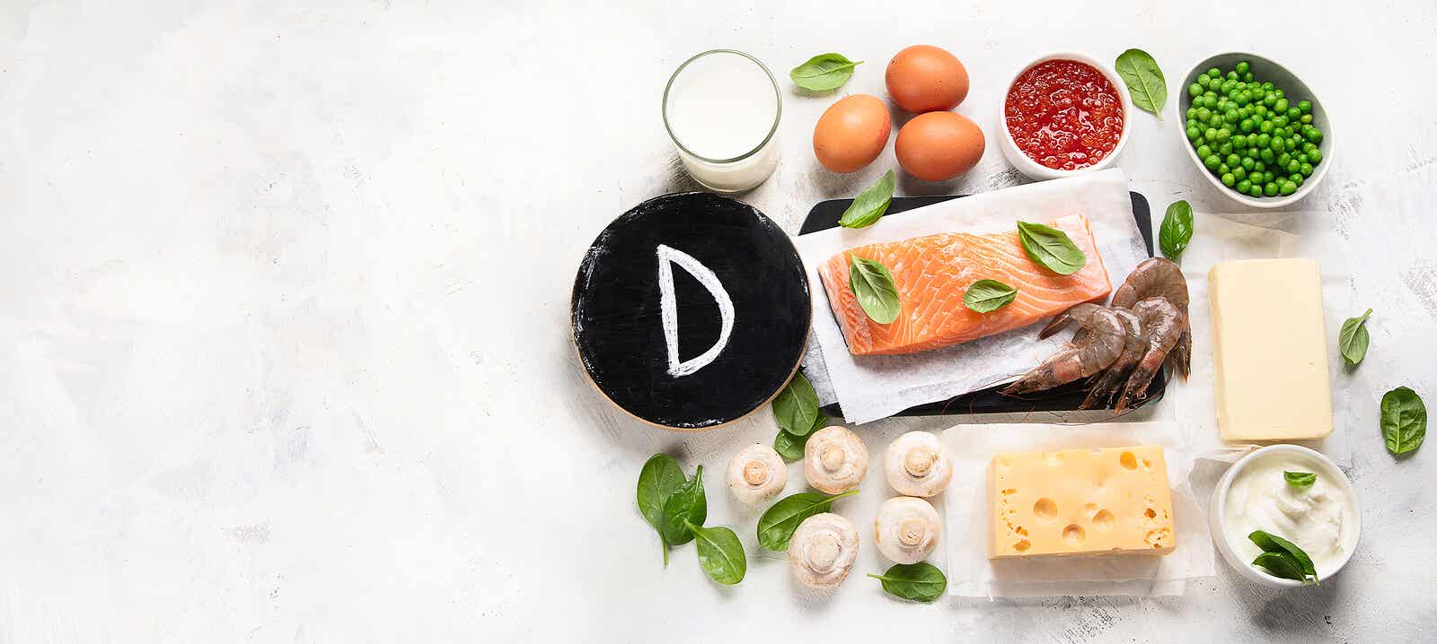 Plant and animals sources of vitamin D.