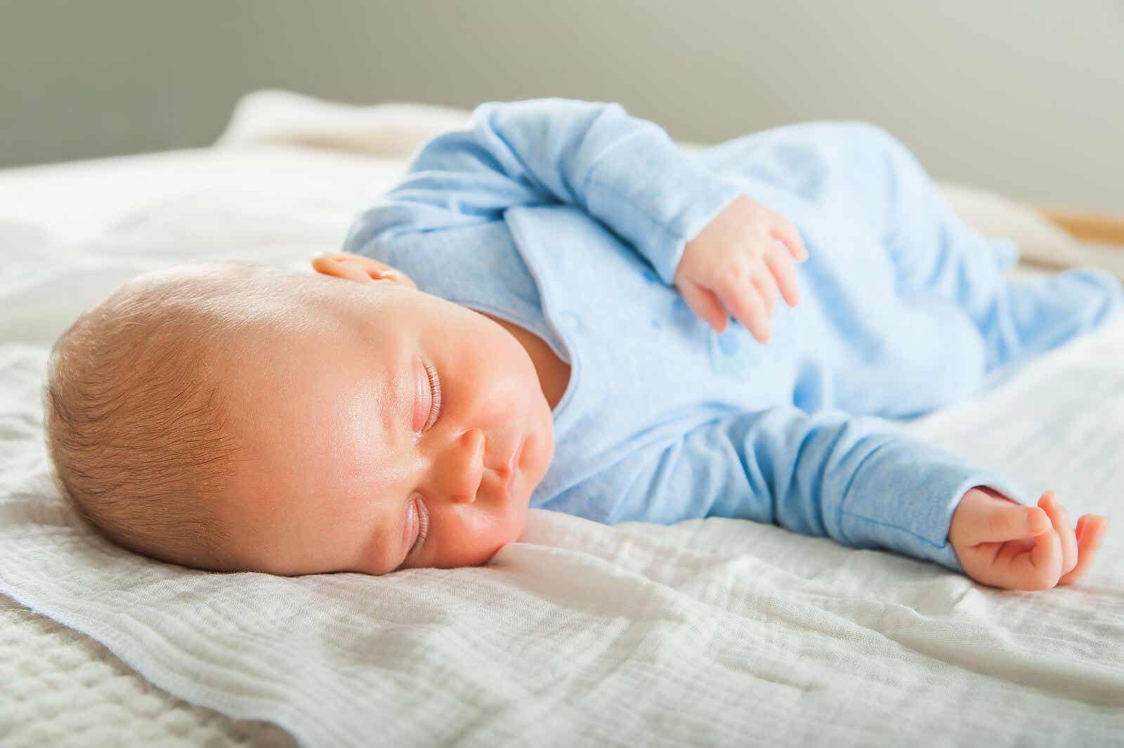 A baby sleeping peacefully.