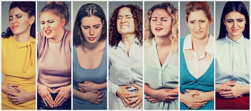 Women with abdominal pain.
