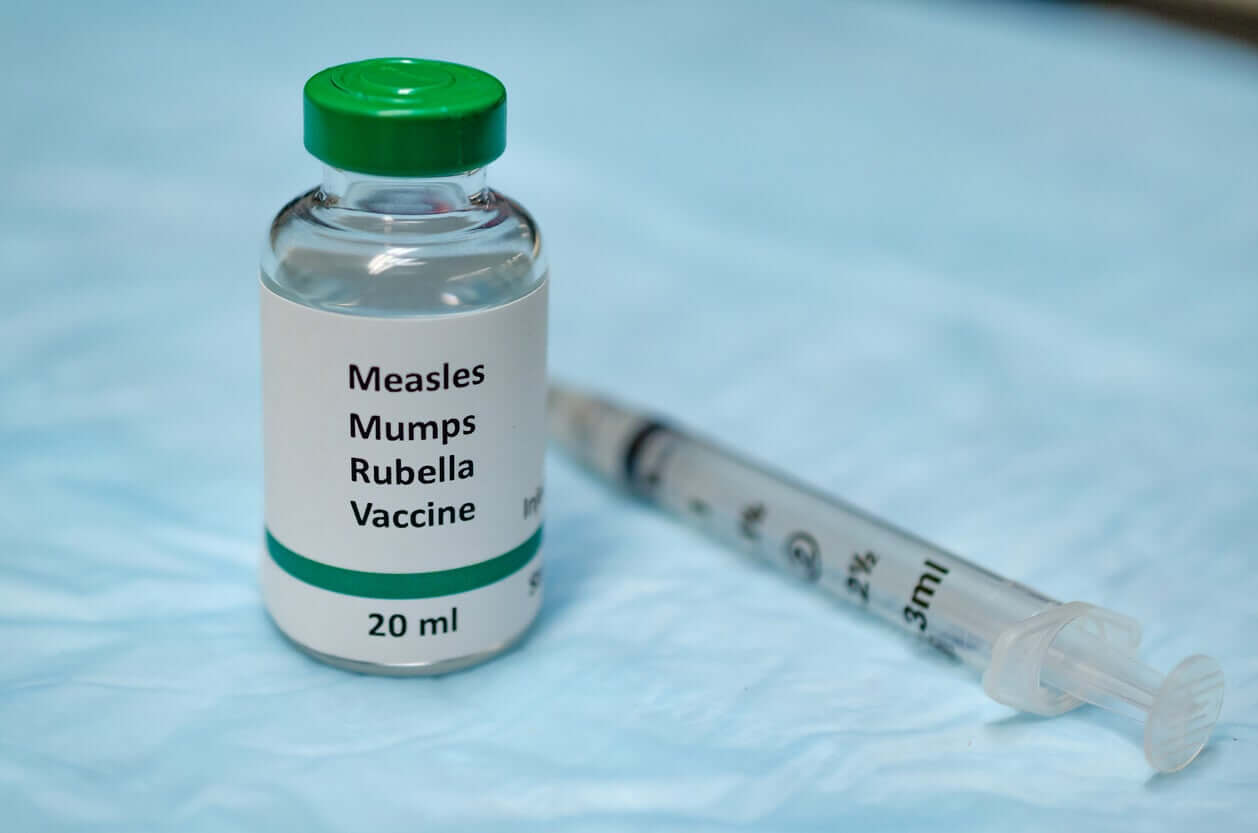 The measles vaccine.