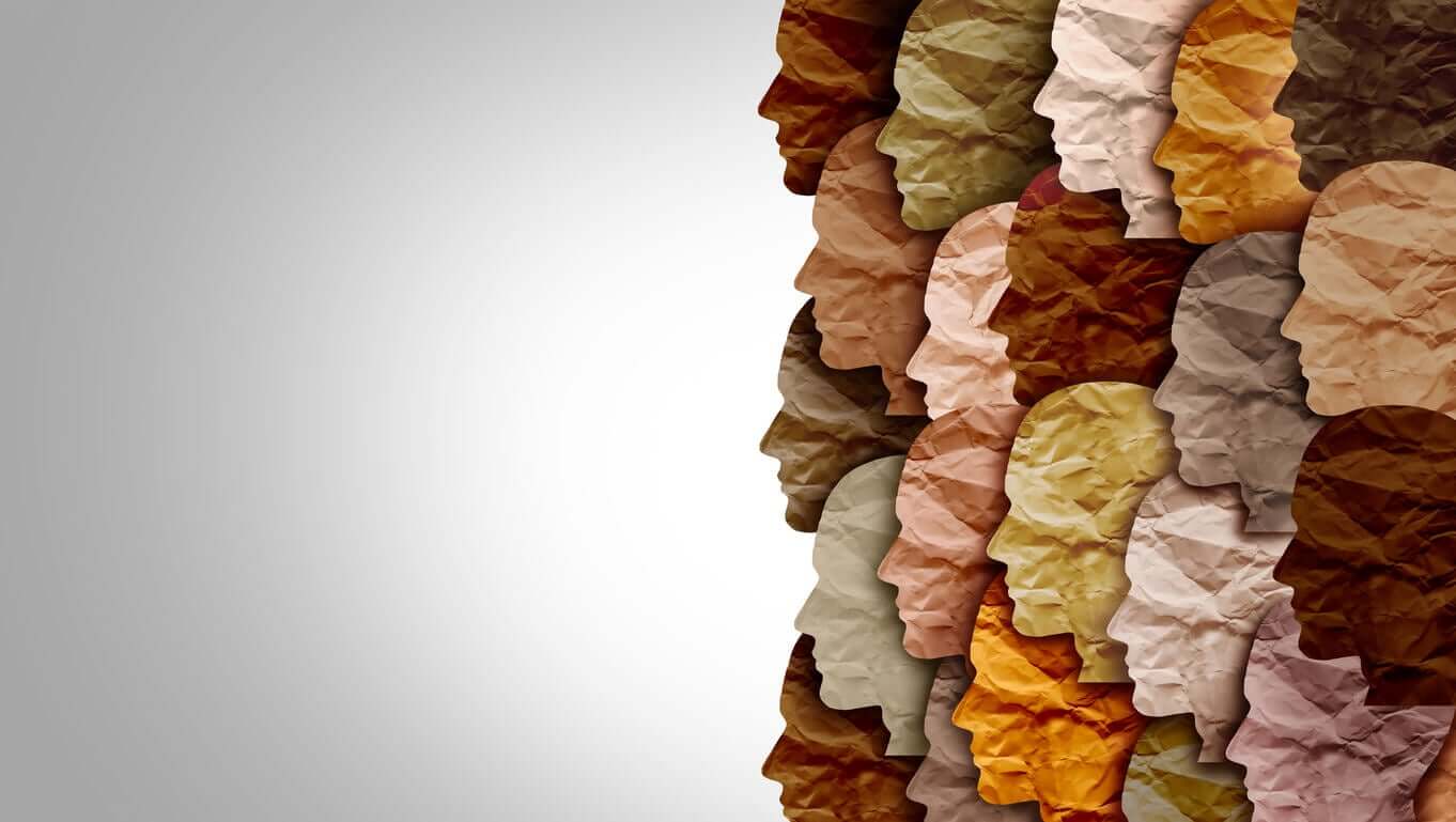 Cut out paper profiles.