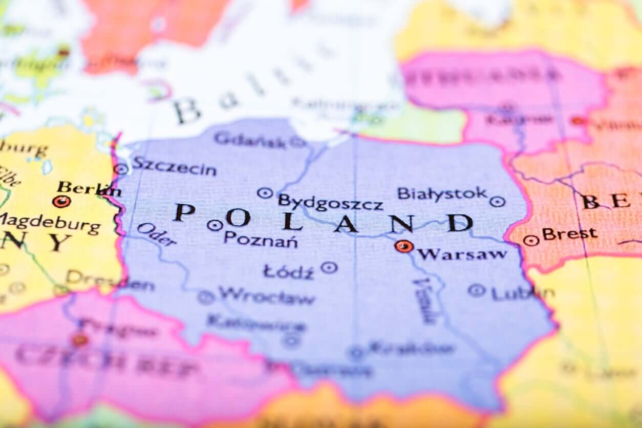 A map of Poland.