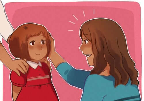 Mor taler med datter