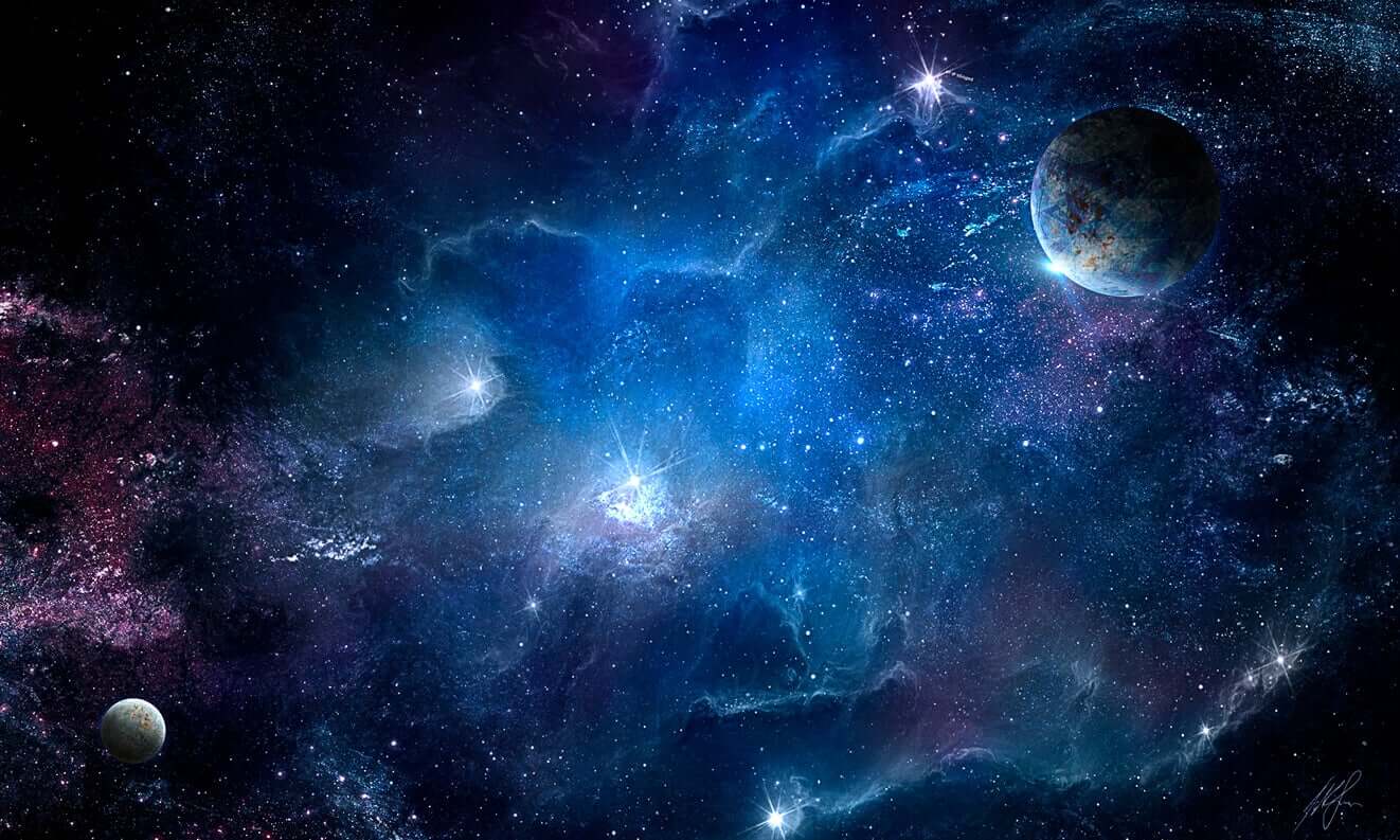 Een foto van de ruimte en de sterren