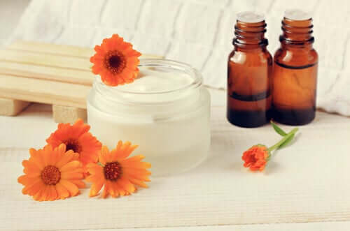 Calendula oil and calendula cream.